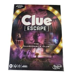Clue Escape The Illusionists Club Board Game Hasbro 2023 Open Box